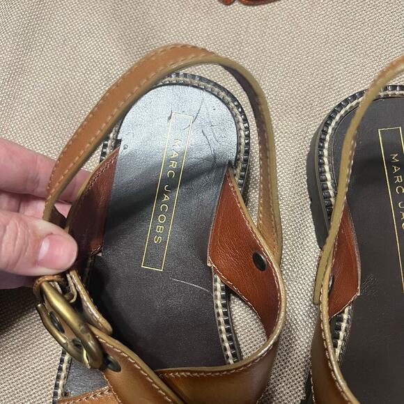 Marc Jacobs Leather Criss-Cross Buckle Strap Sandal - Picture 14 of 15